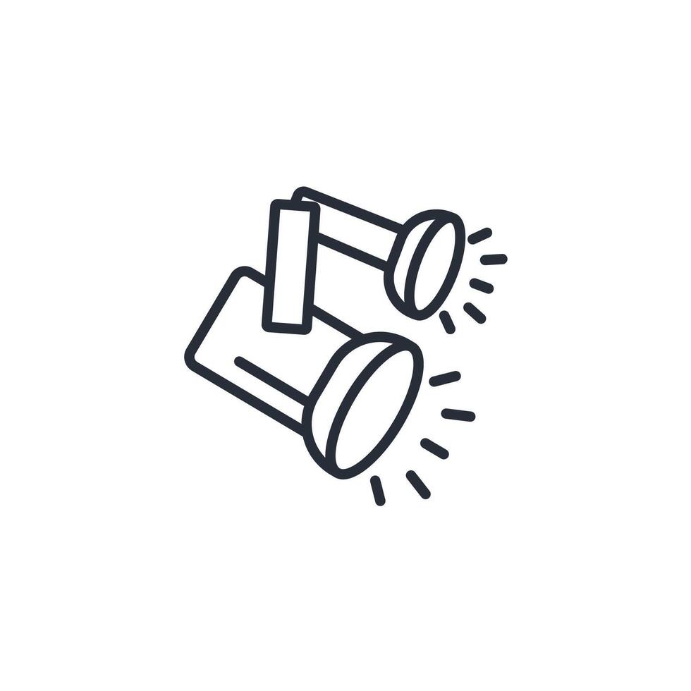 spotlight icon. .Editable stroke.linear style sign for use web design,logo.Symbol illustration. vector