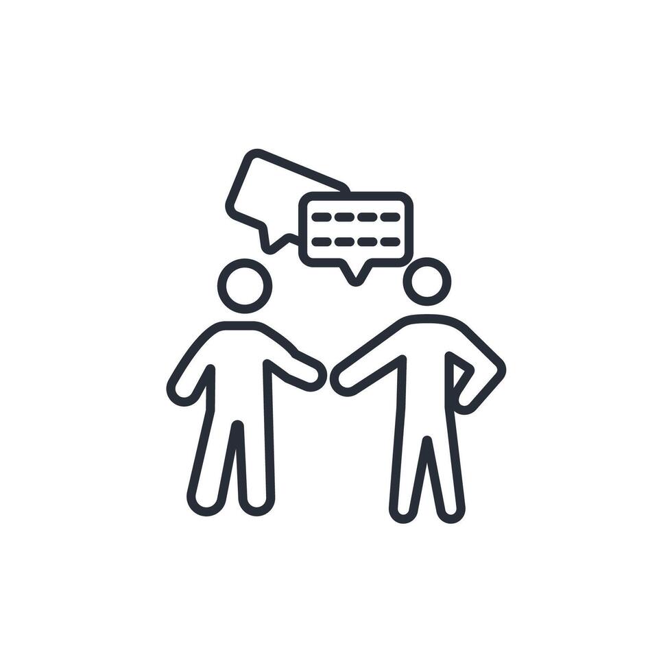 conversation icon. .Editable stroke.linear style sign for use web design,logo.Symbol illustration. vector
