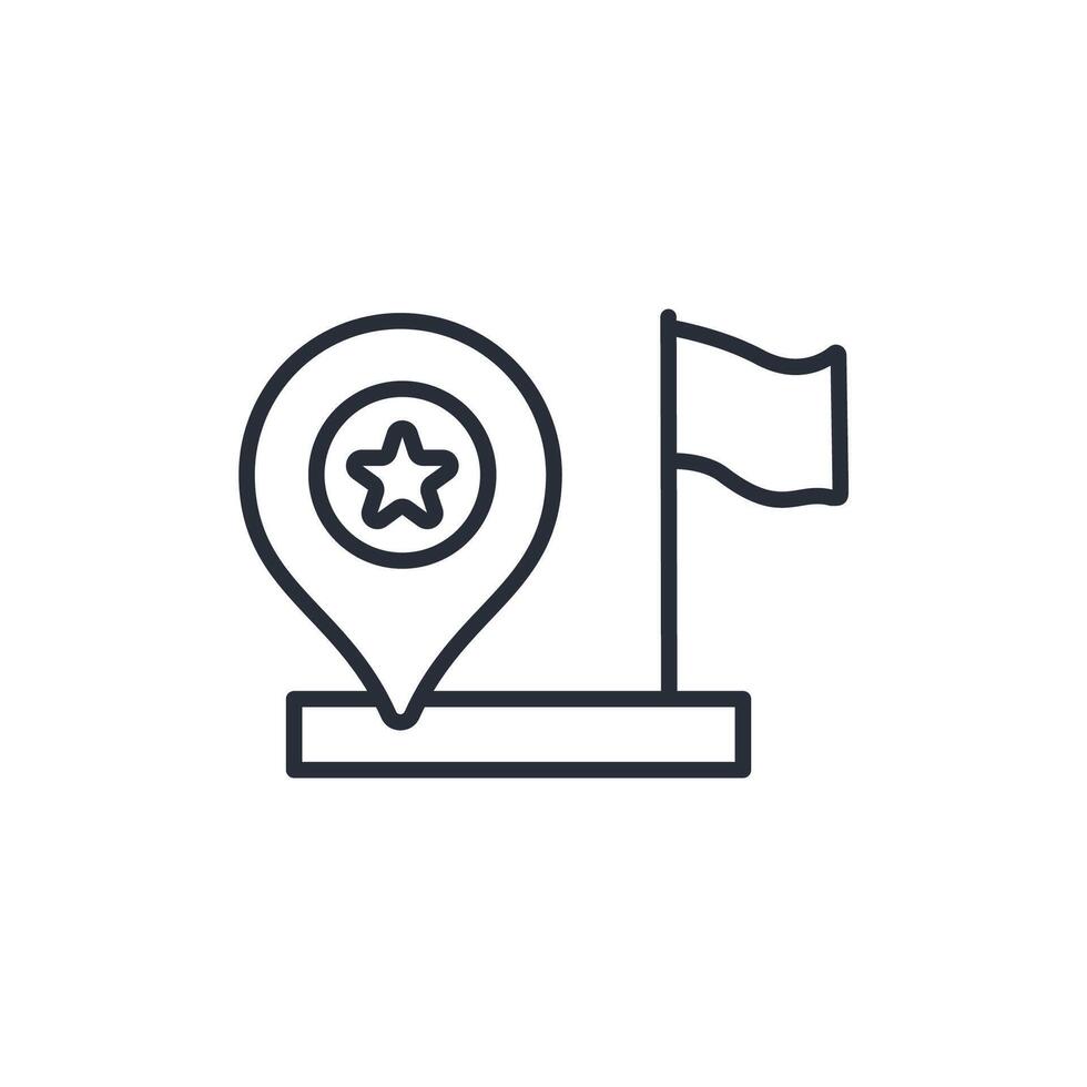 Place icon. .Editable stroke.linear style sign for use web design,logo.Symbol illustration. vector