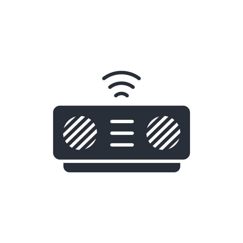 portable speaker icon. .Editable stroke.linear style sign for use web design,logo.Symbol illustration. vector