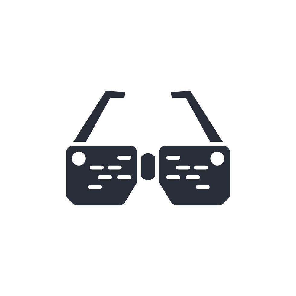 ar glasses icon. .Editable stroke.linear style sign for use web design,logo.Symbol illustration. vector