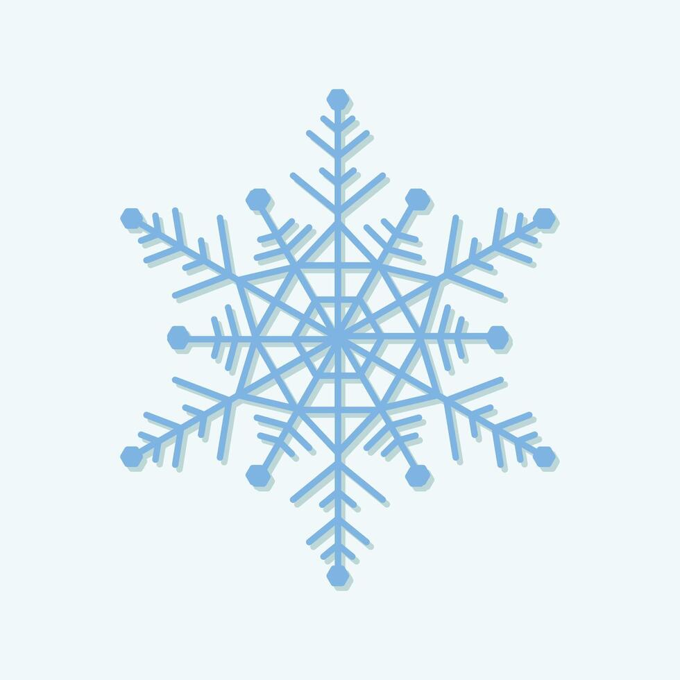 single snowflakes in flat design vector
