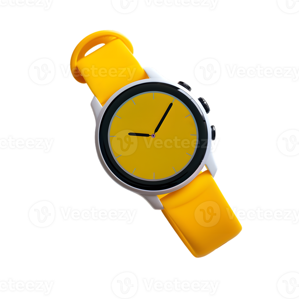 yellow smart watch png