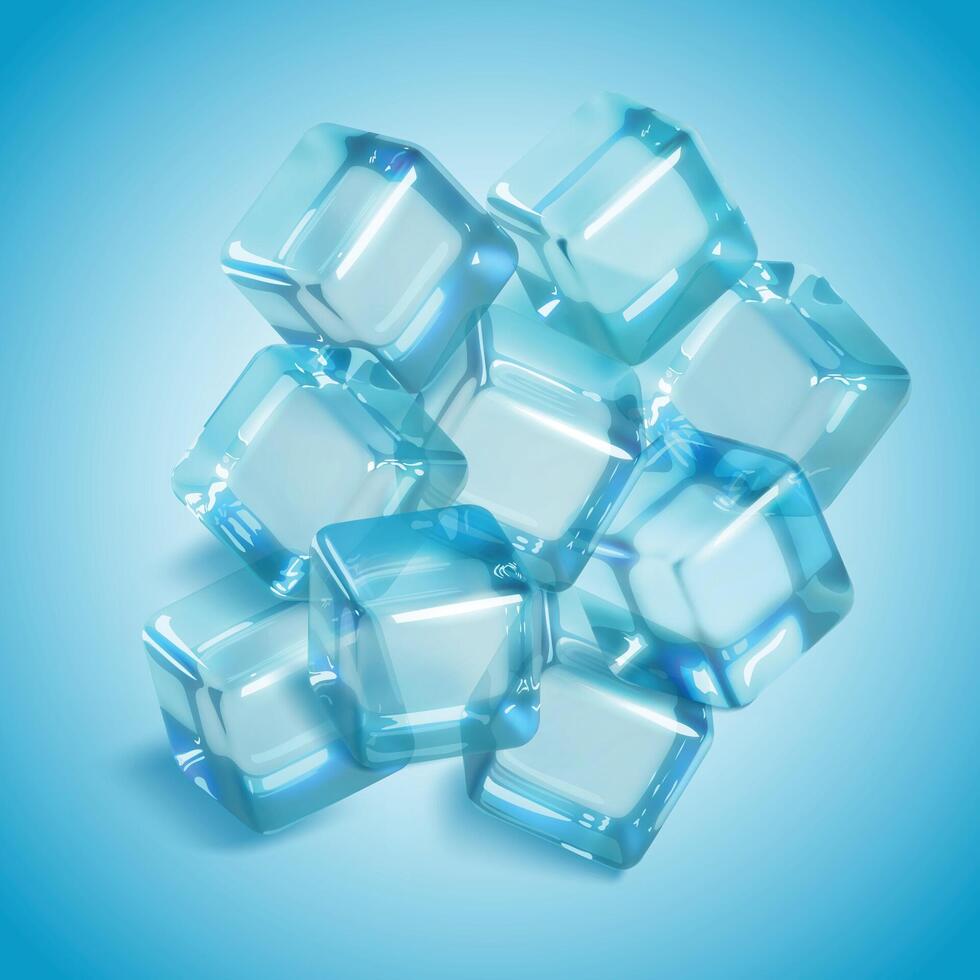 a blue background with a bunch of cubes. vector