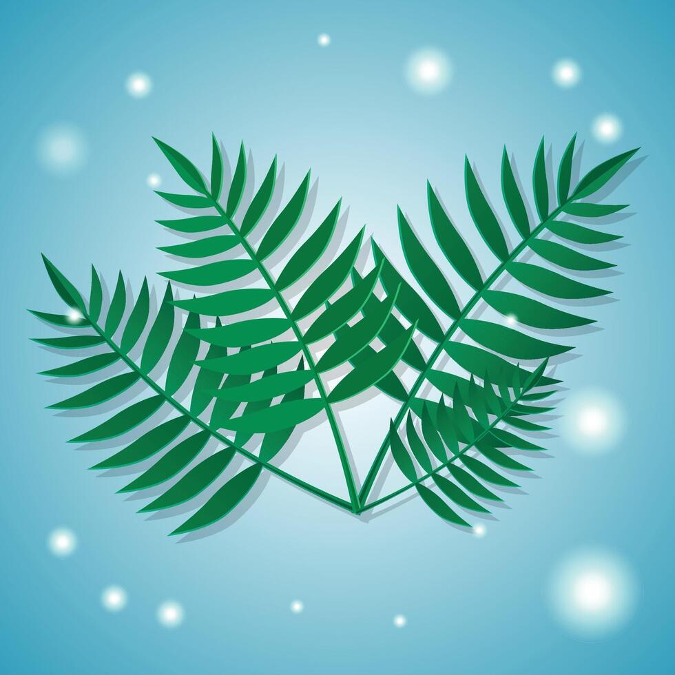 Caulerpa watercolor seaweed isolated on gradient background. vector