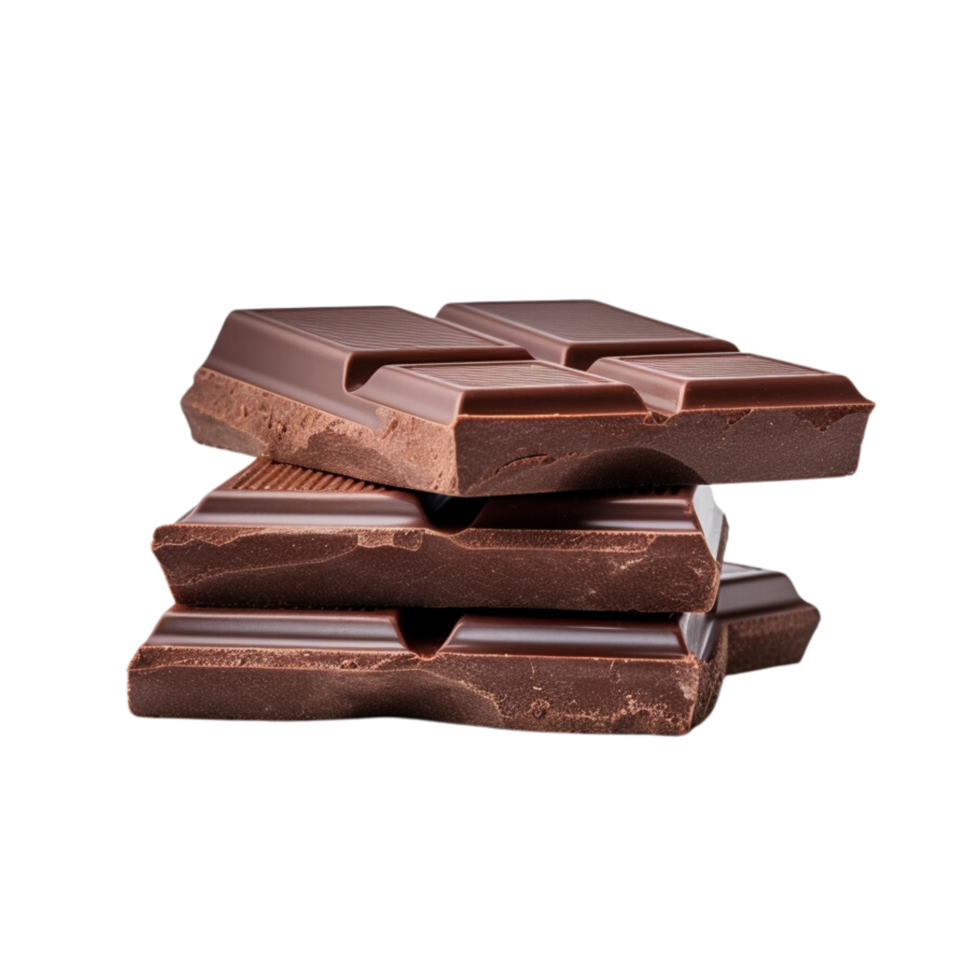 Chocolate bar isolated on a transparent background png