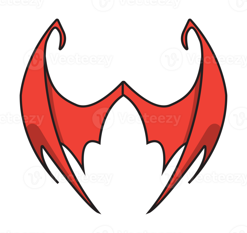 Devil Red Wings Flying Hell png