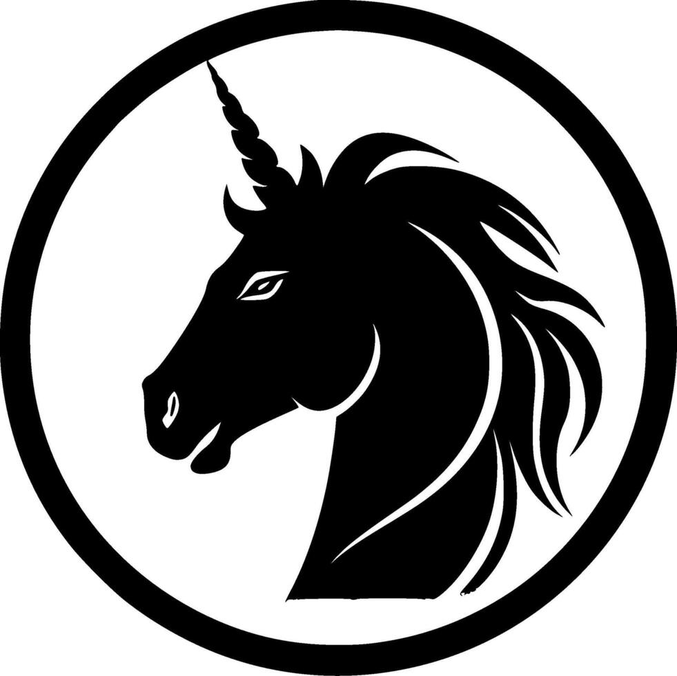Unicorn, Minimalist and Simple Silhouette - illustration vector