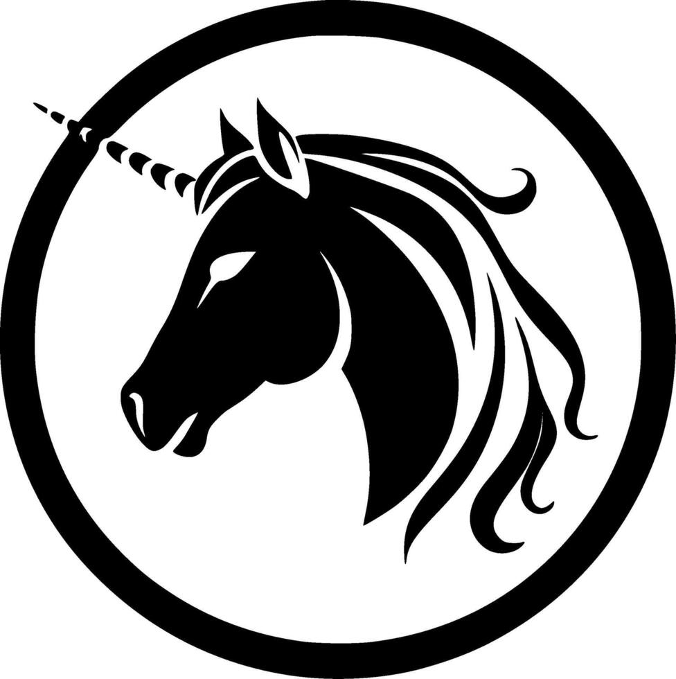 Unicorn - Minimalist and Flat Logo - illustration vector