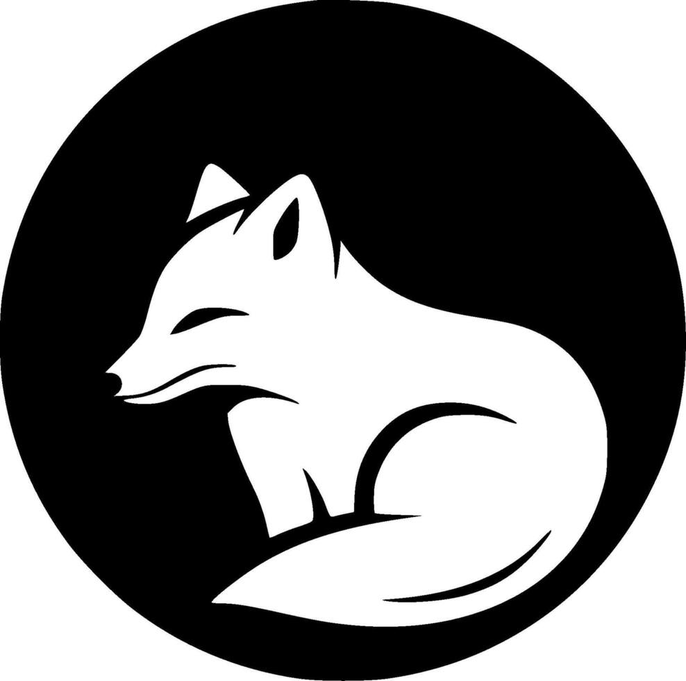 Fox, Minimalist and Simple Silhouette - illustration vector