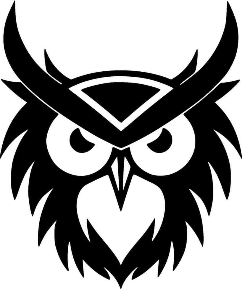 Owl, Minimalist and Simple Silhouette - illustration vector