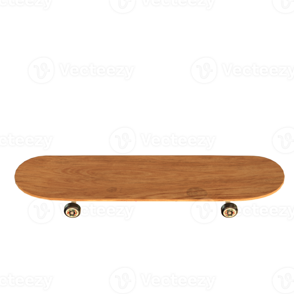 skateboard is shown on a transparent background png