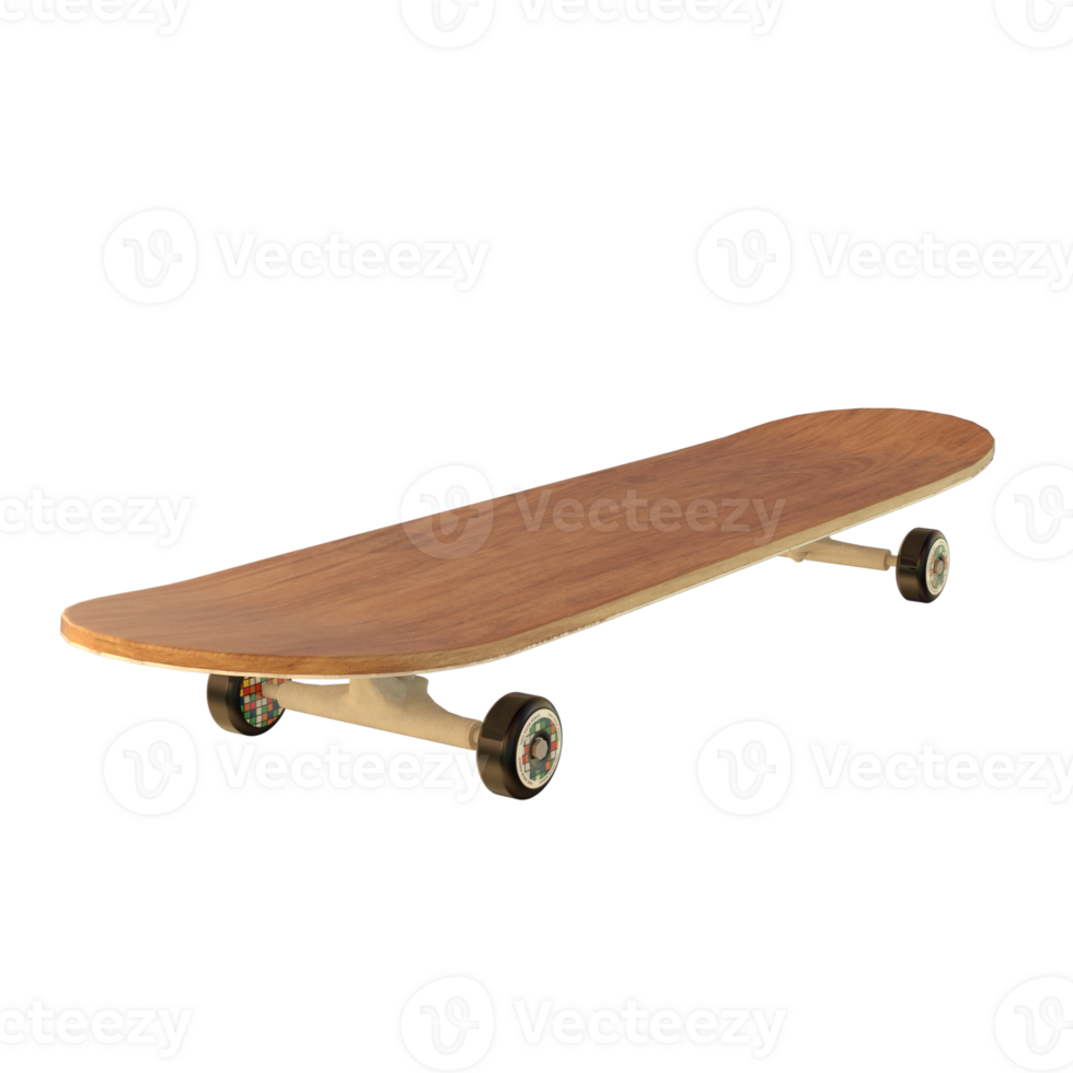 skateboard is shown on a transparent background png