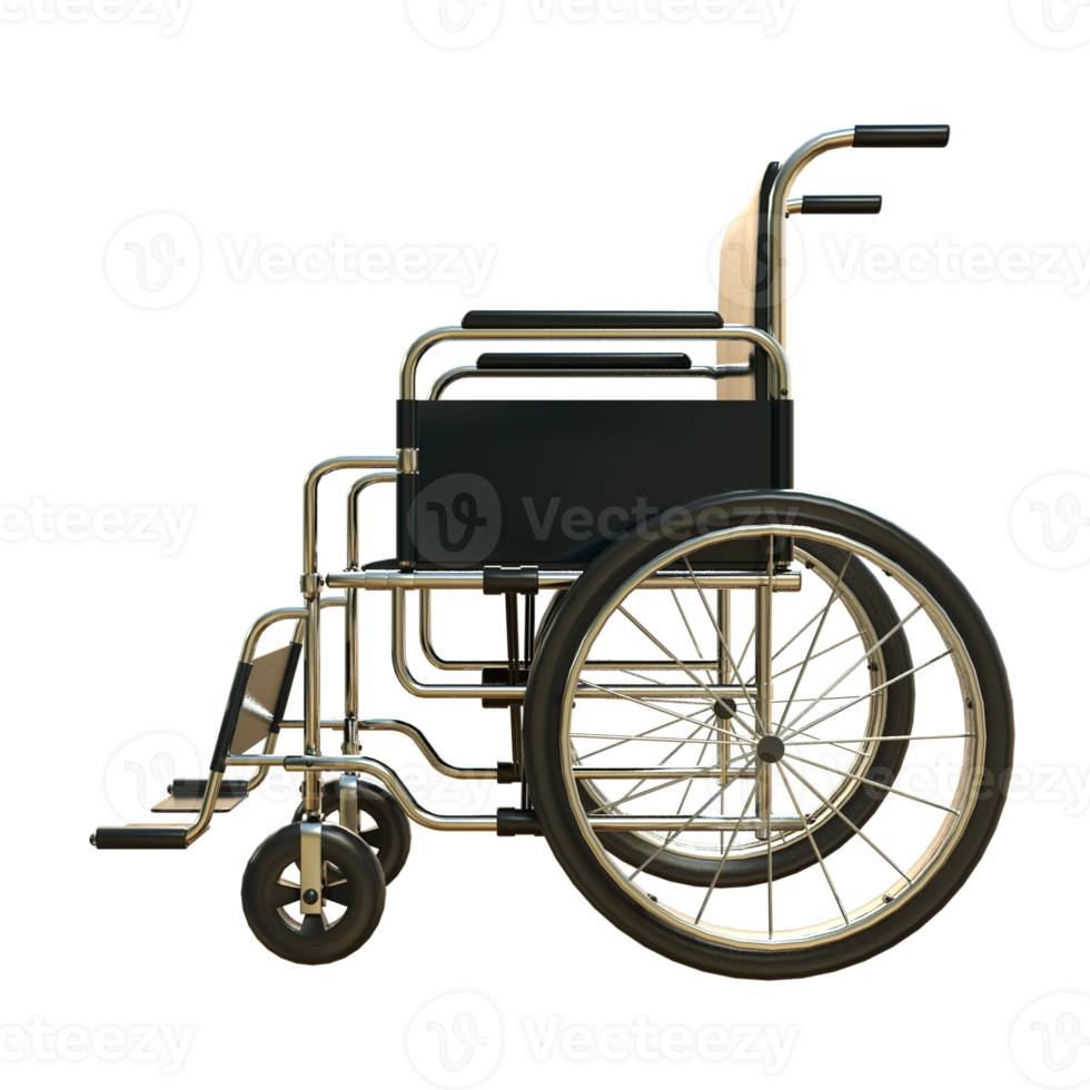 wheelchair isolated 3d rendering png
