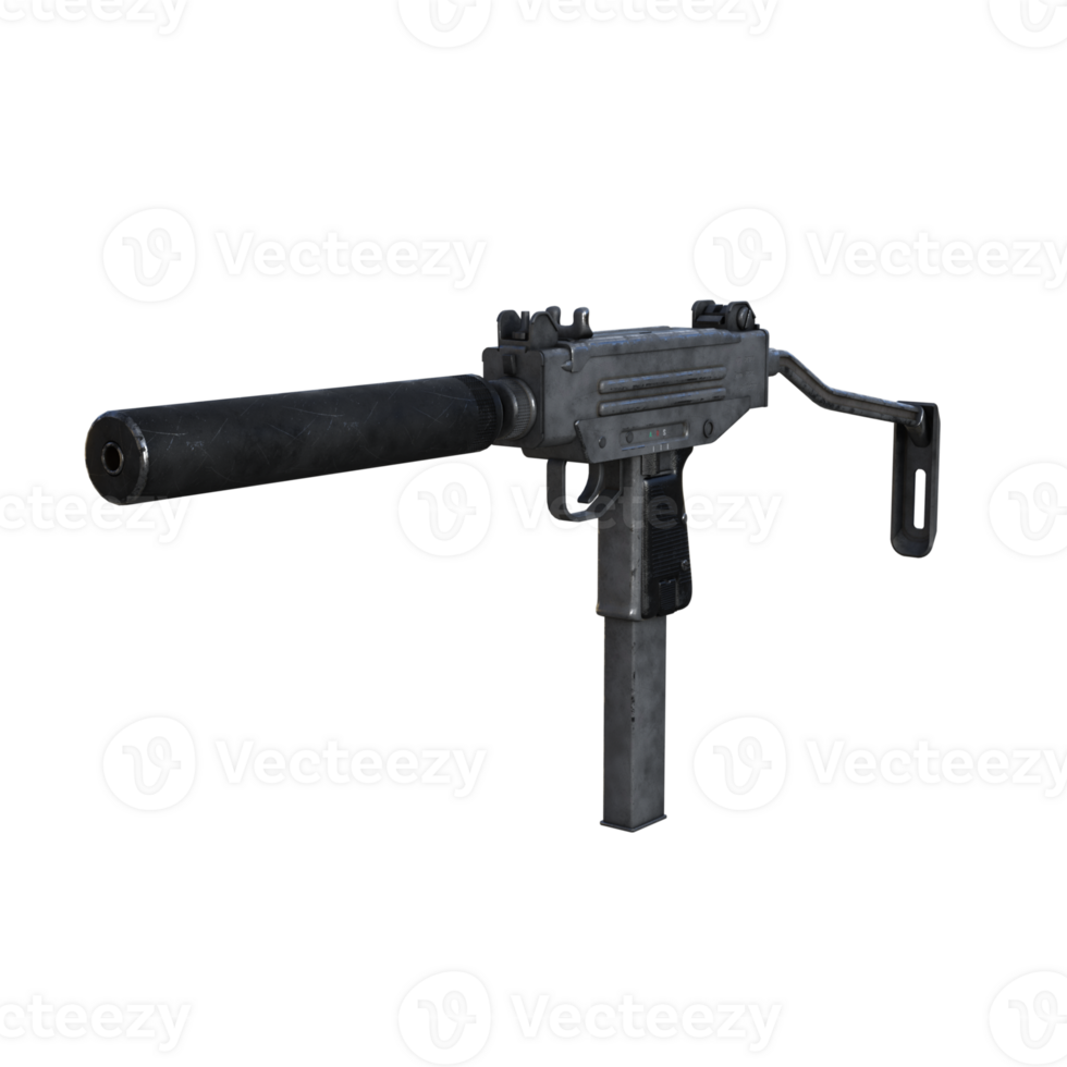 gun with handle and a black barrel png