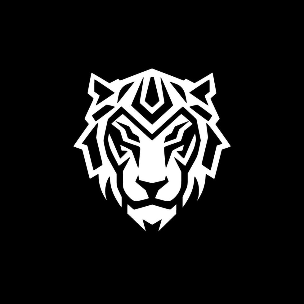 Tiger, Minimalist and Simple Silhouette - illustration vector