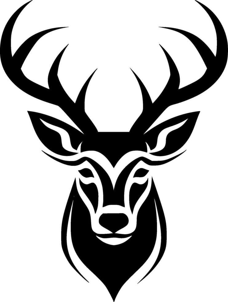 Deer, Minimalist and Simple Silhouette - illustration vector