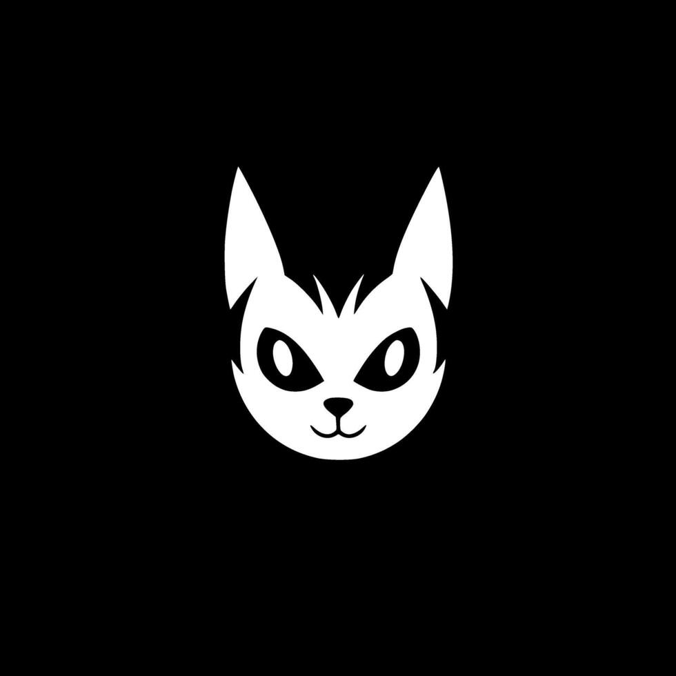 Cat - Black and White Isolated Icon - illustration vector