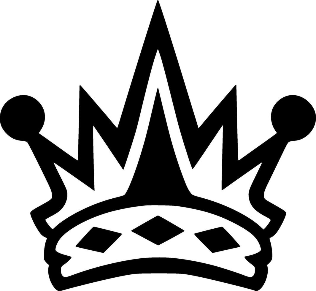Crown, Black and White illustration vector