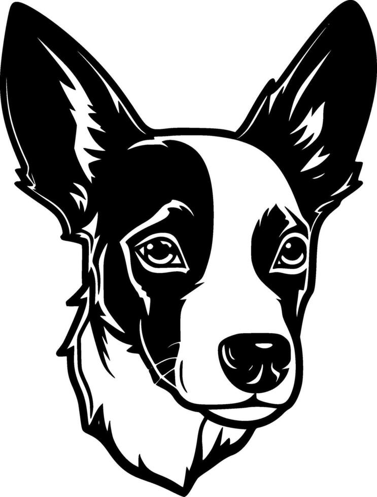 Basenji - Black and White Isolated Icon - illustration vector