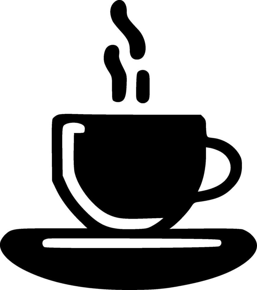Coffee - Black and White Isolated Icon - illustration vector