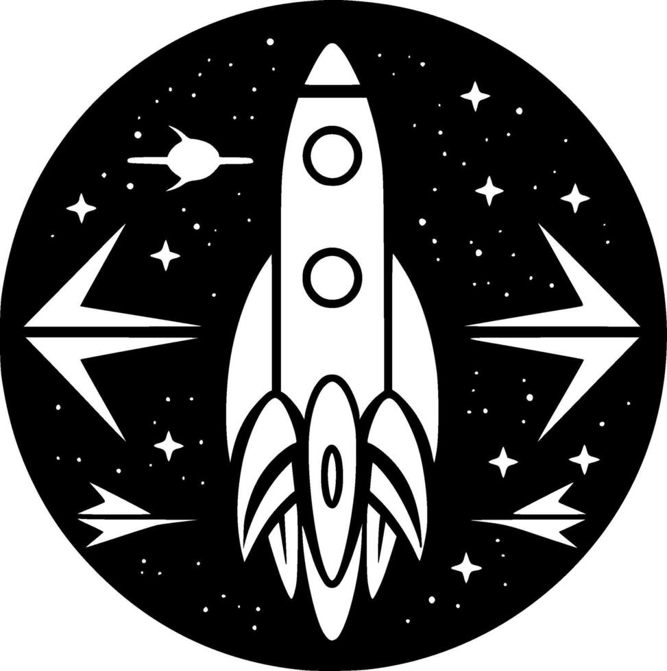 Space, Minimalist and Simple Silhouette - illustration vector