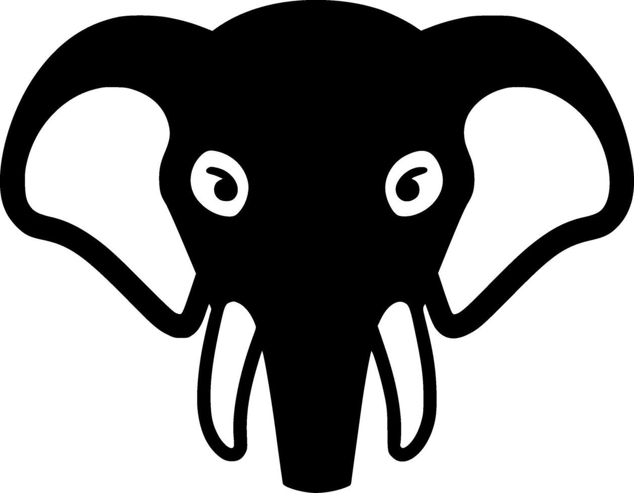 Elephant - Minimalist and Flat Logo - illustration vector