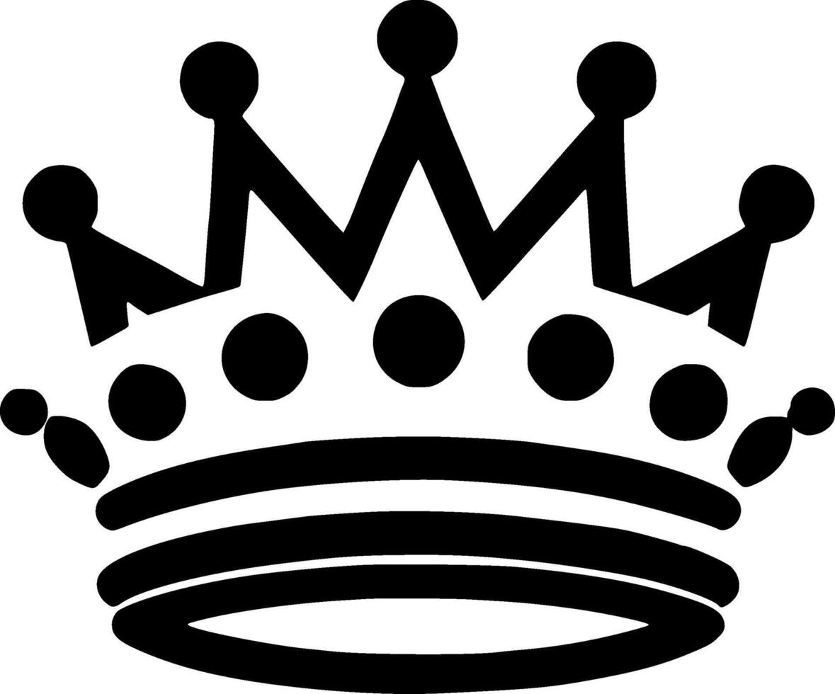 Crown - Minimalist and Flat Logo - illustration vector