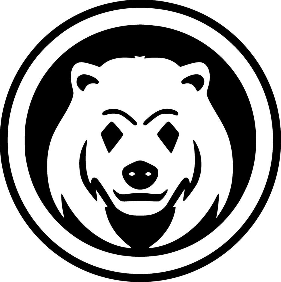 Bear, Minimalist and Simple Silhouette - illustration vector