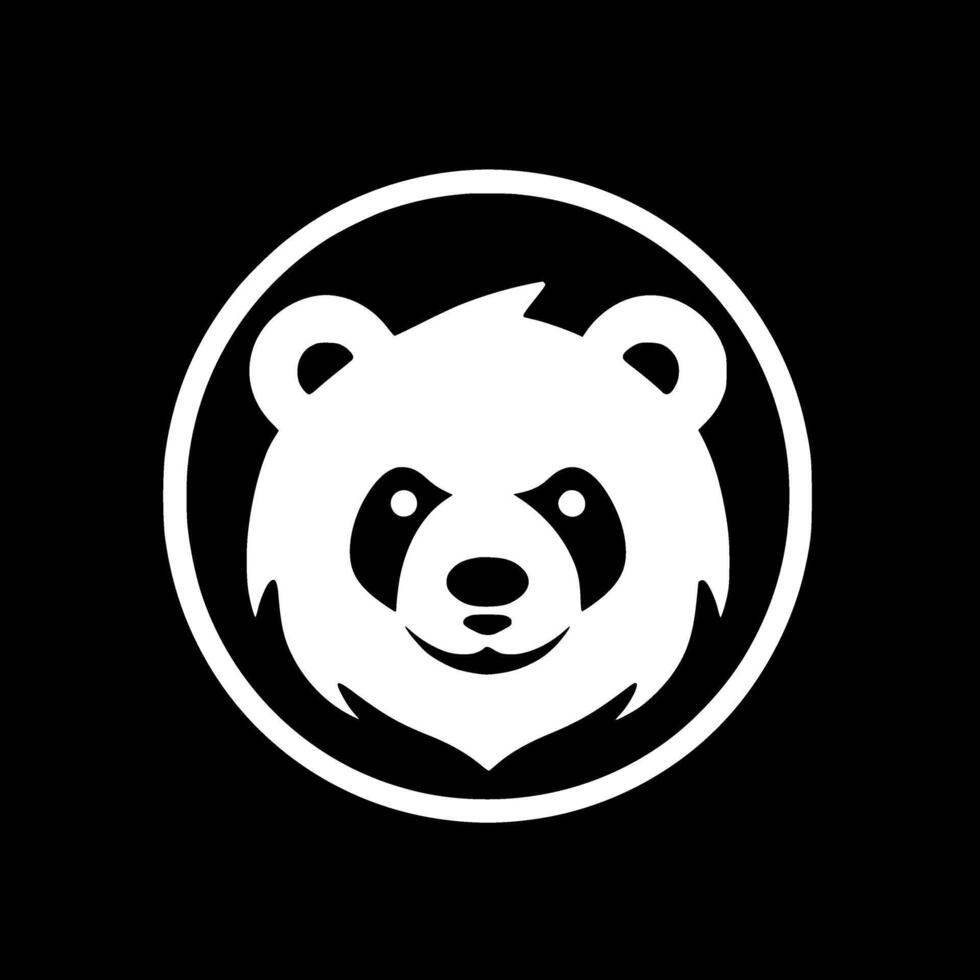Bear - Black and White Isolated Icon - illustration vector