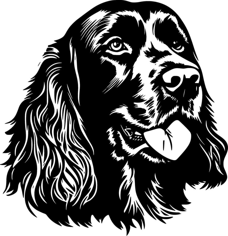 Cocker Spaniel, Minimalist and Simple Silhouette - illustration vector