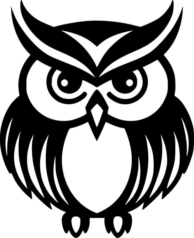 Owl, Minimalist and Simple Silhouette - illustration vector