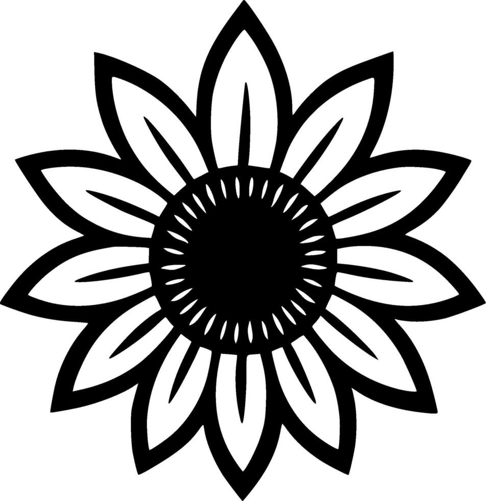 Flower - Minimalist and Flat Logo - illustration vector