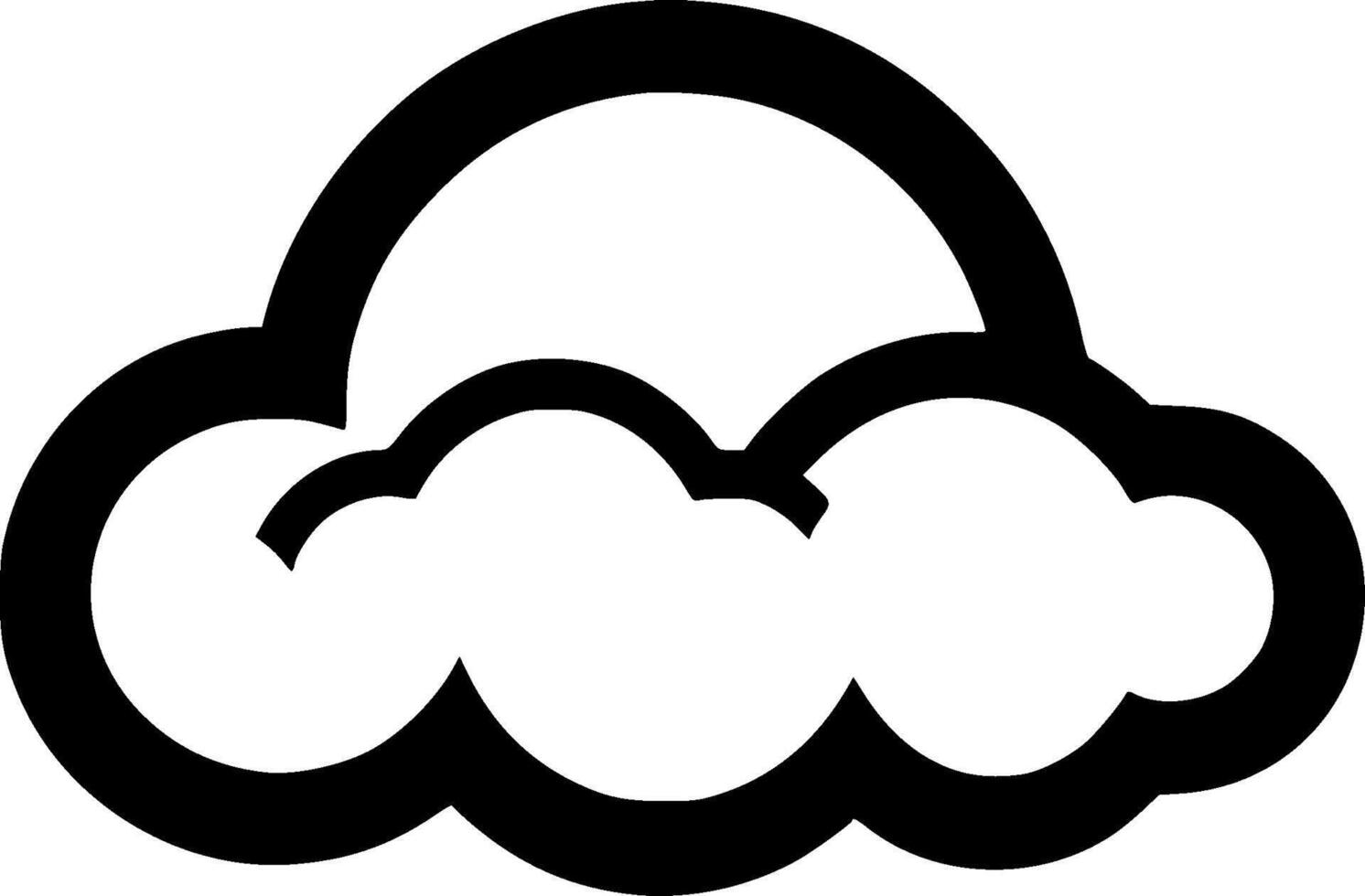 Cloud - Minimalist and Flat Logo - illustration vector