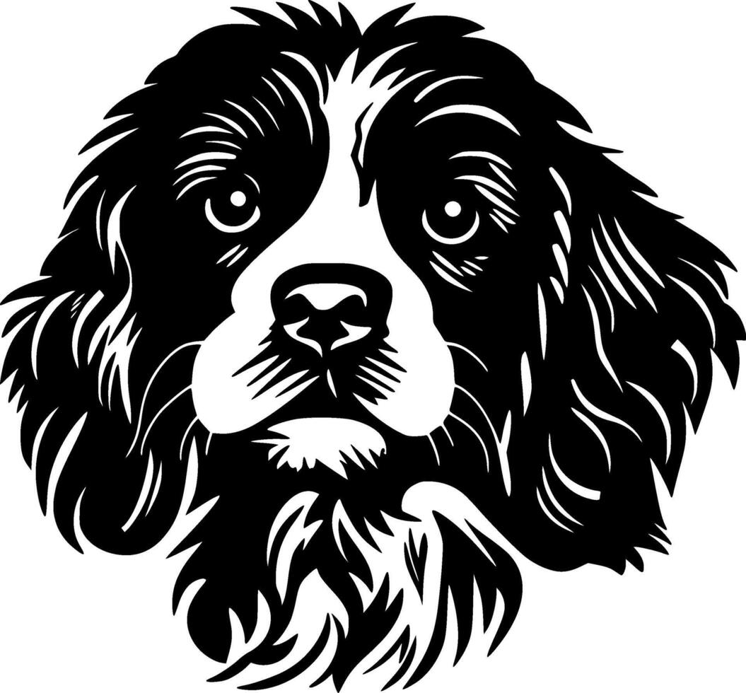Terrier - Black and White Isolated Icon - illustration vector