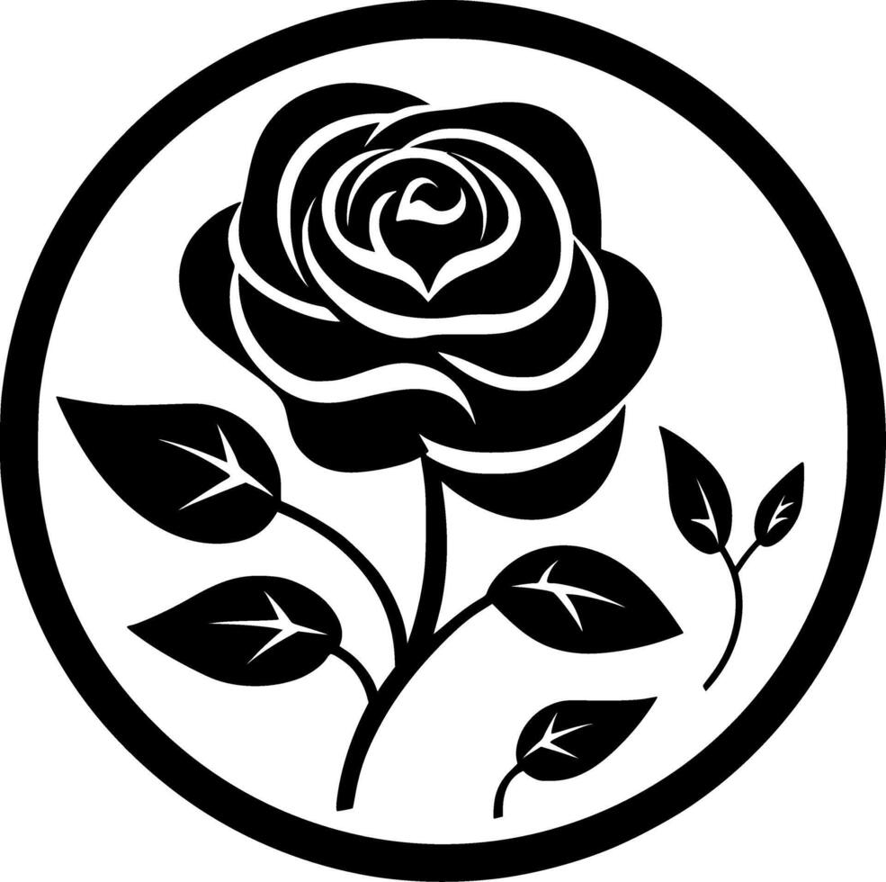 Flower, Black and White illustration vector