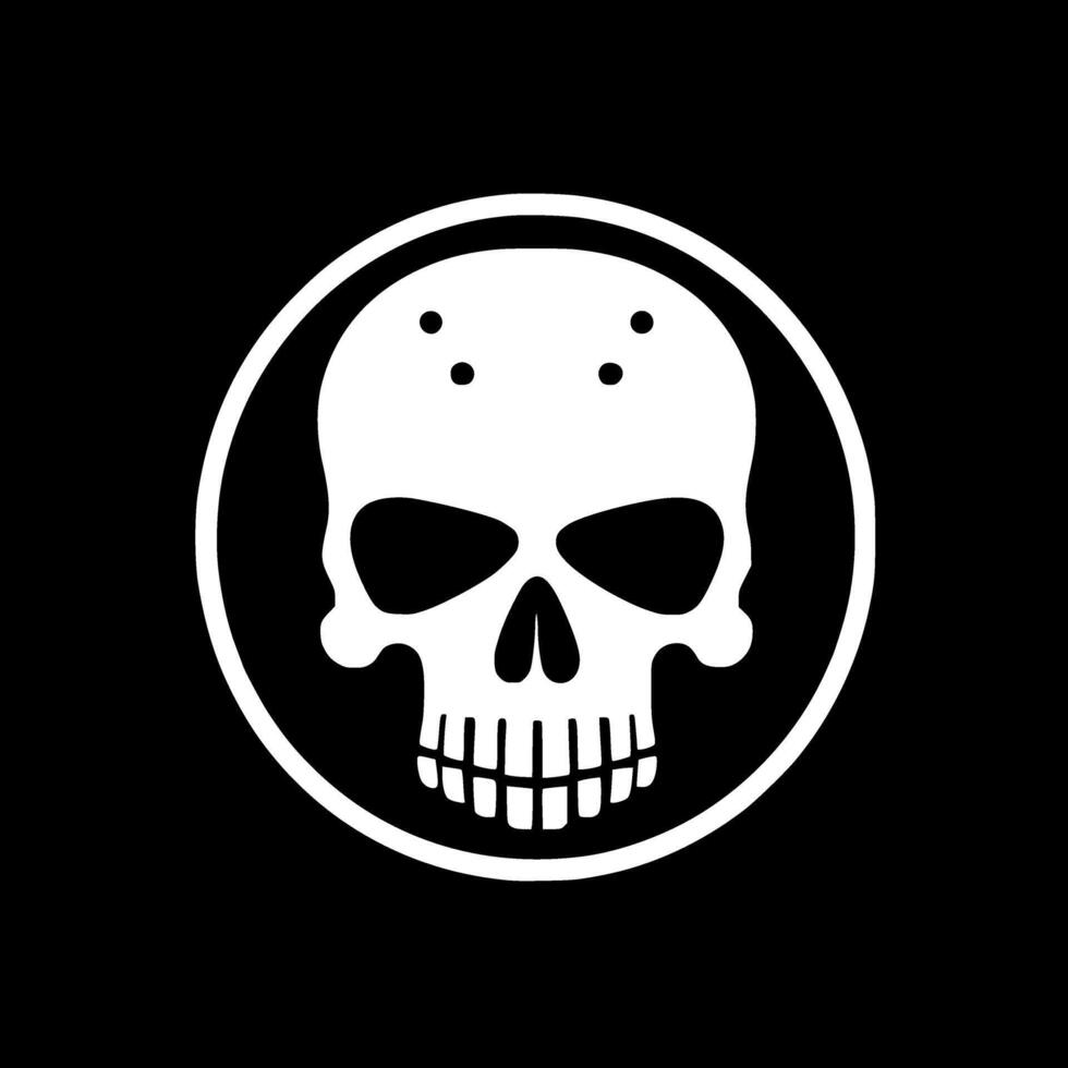 Skull, Minimalist and Simple Silhouette - illustration vector