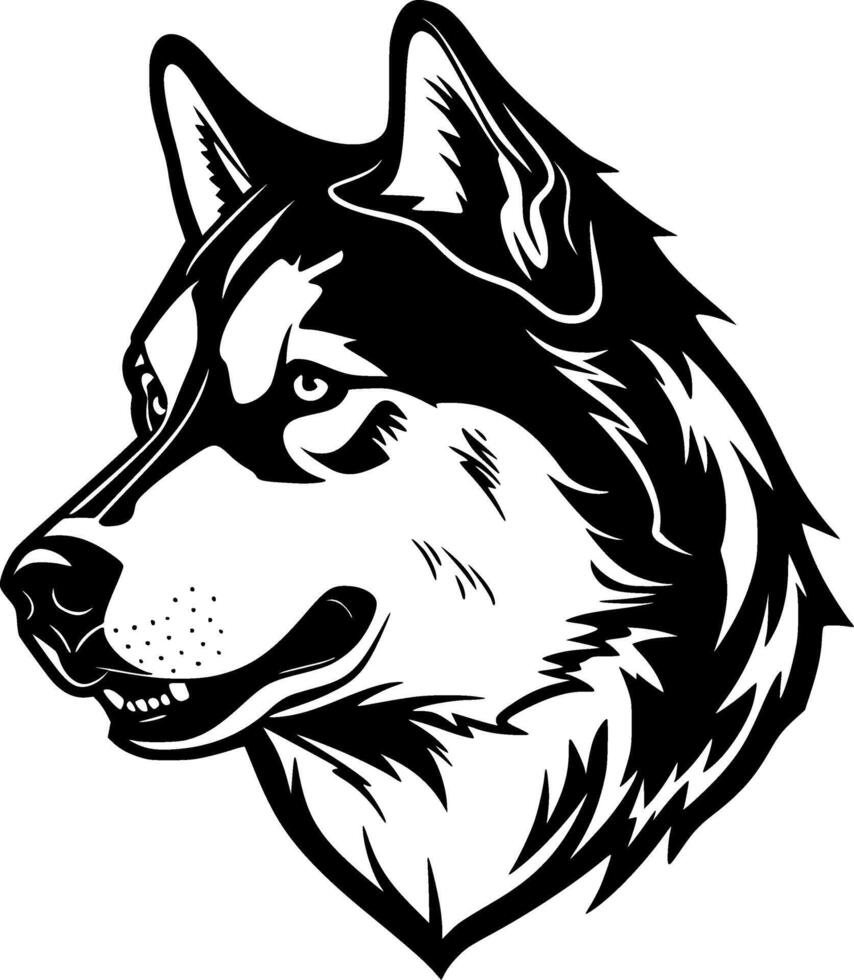 Siberian Husky - Minimalist and Flat Logo - illustration vector