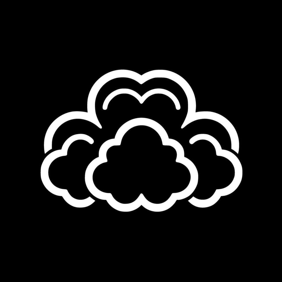 Cloud, Minimalist and Simple Silhouette - illustration vector