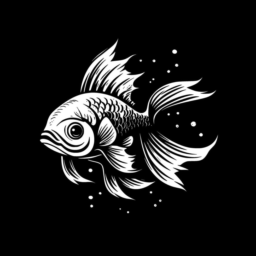 Goldfish - Minimalist and Flat Logo - illustration vector
