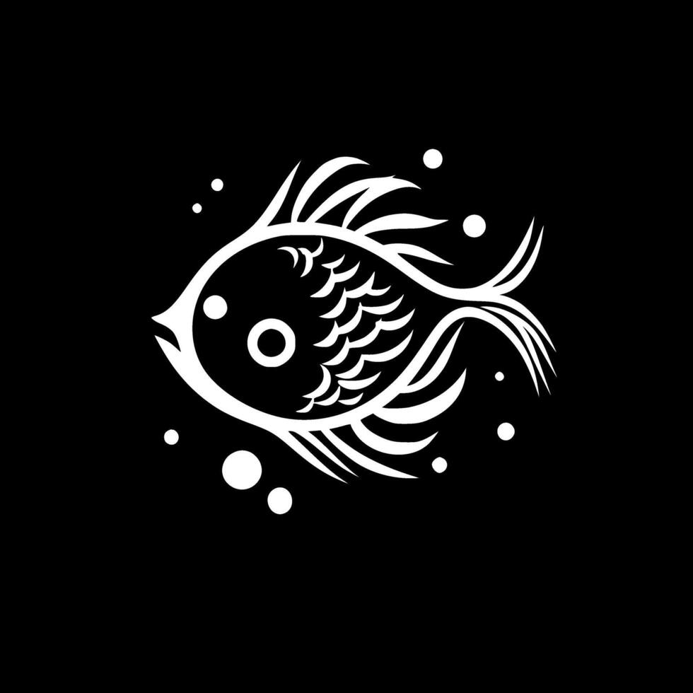 Clownfish, Black and White illustration vector