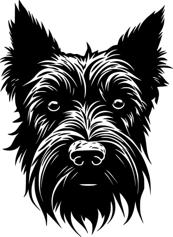 Scottish Terrier, Minimalist and Simple Silhouette - illustration vector