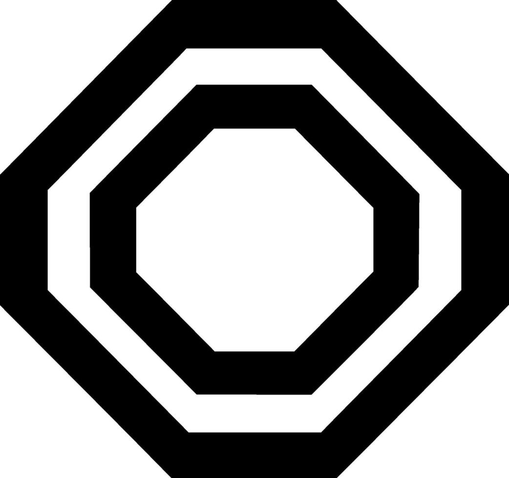 Octagon, Minimalist and Simple Silhouette - illustration vector