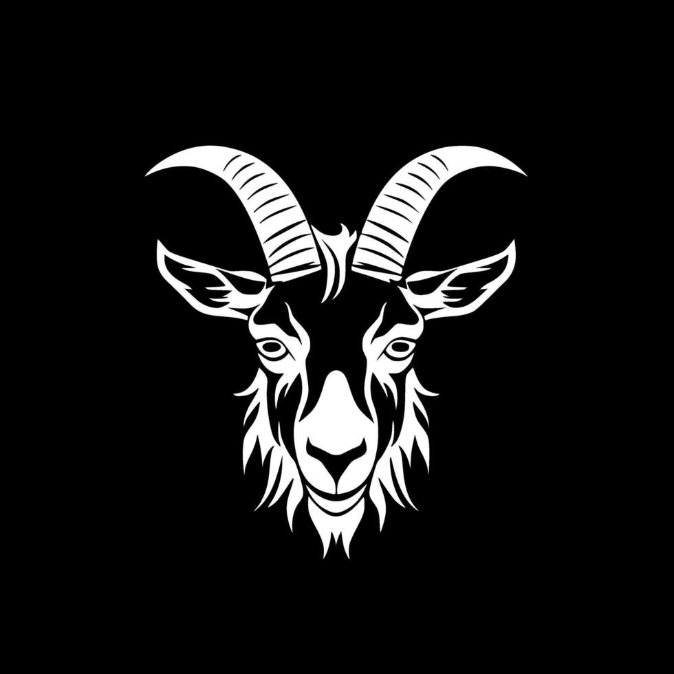Goat - Black and White Isolated Icon - illustration vector