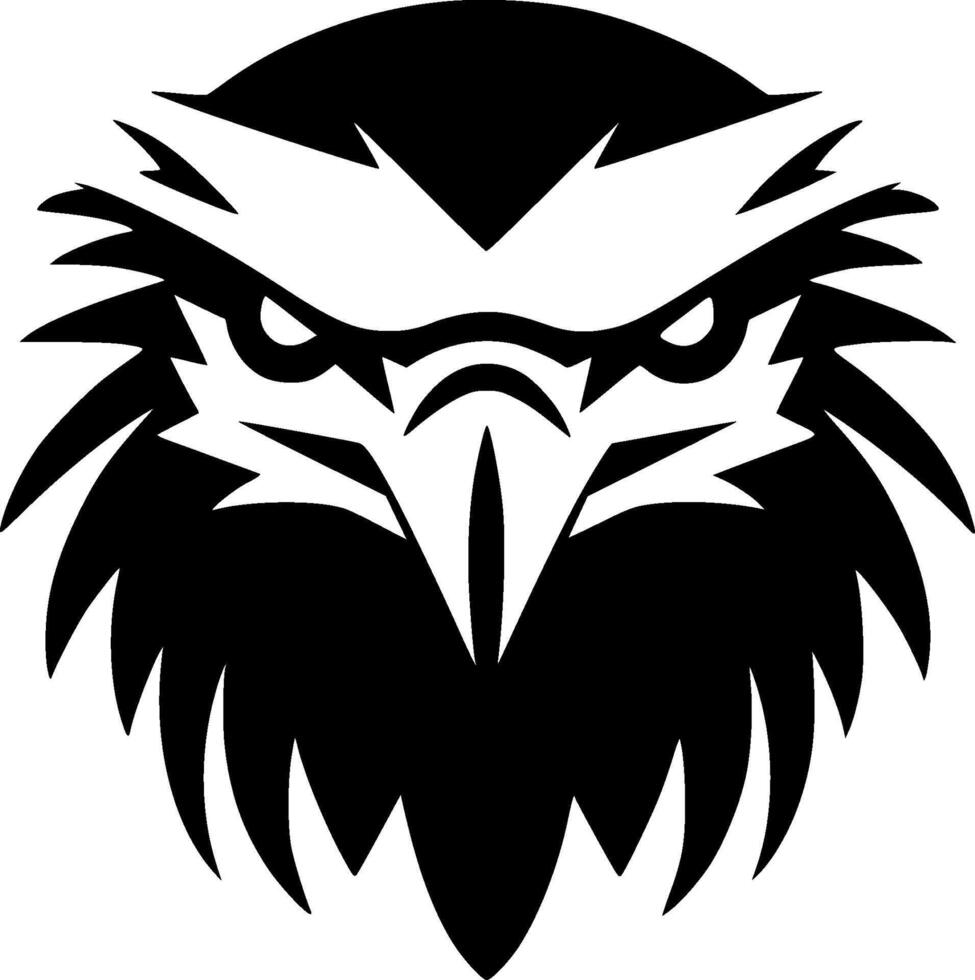 Eagle, Black and White illustration vector