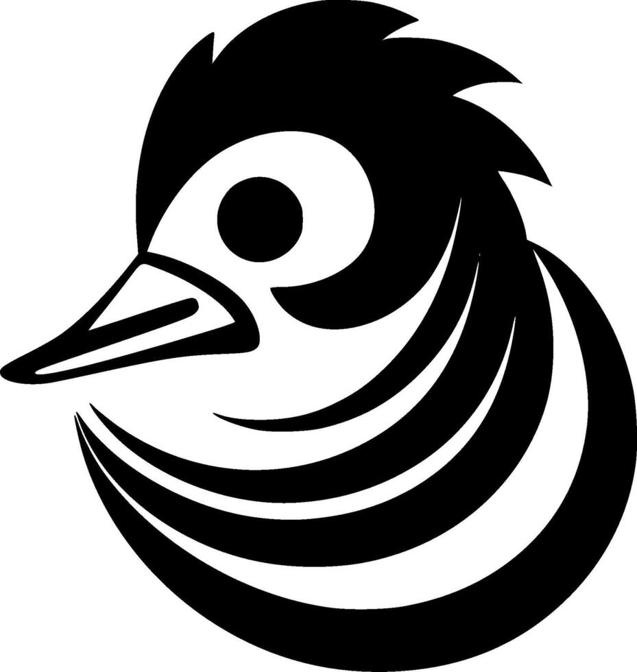 Duck, Minimalist and Simple Silhouette - illustration vector