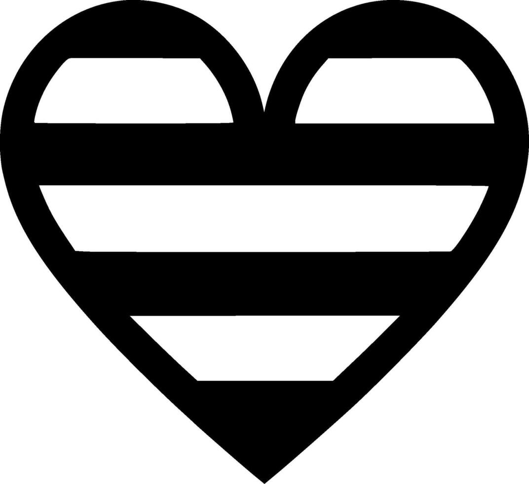 Heart, Black and White illustration vector