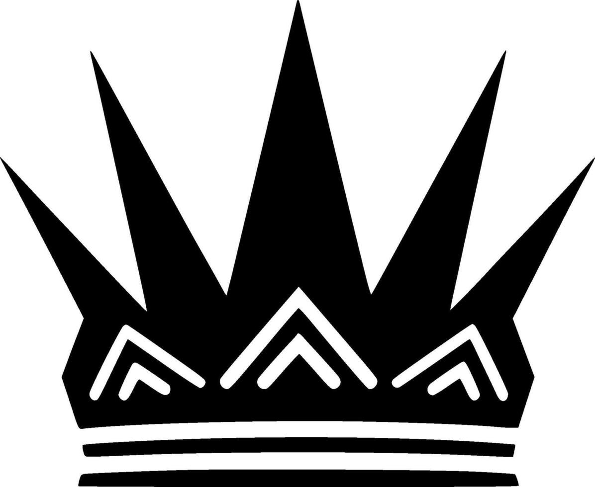 Crown, Minimalist and Simple Silhouette - illustration vector