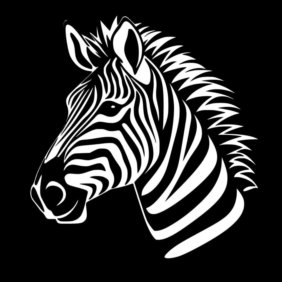 Zebra - Minimalist and Flat Logo - illustration vector