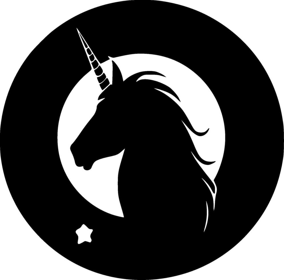 Unicorn, Minimalist and Simple Silhouette - illustration vector